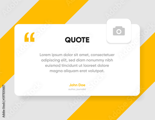 3D bubble testimonial banner, quote, infographic. Social media post template designs for quotes. Empty speech bubbles, quote bubbles and text box. Vector Illustration EPS10.