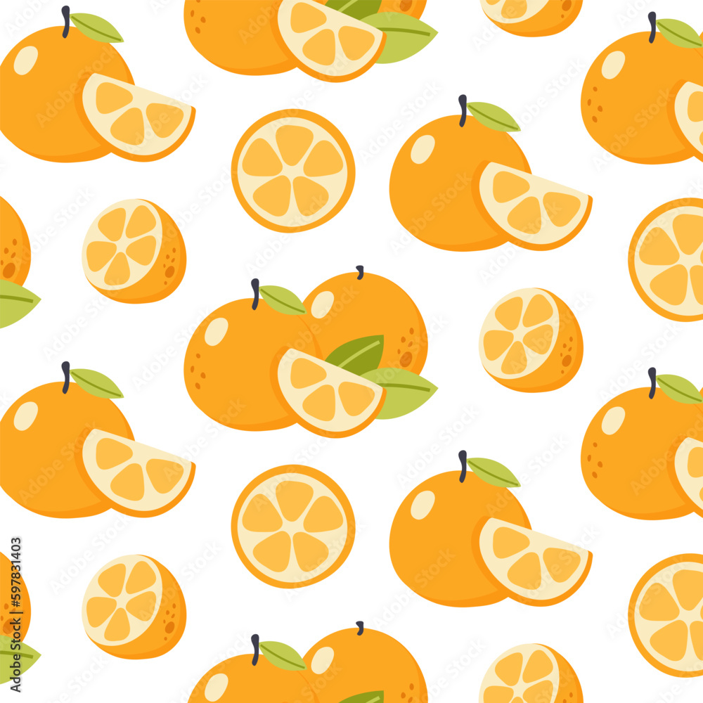 Seamless citrus pattern. Hand drawn vector illustration for summer romantic cover, tropical wallpaper, vintage texture Seamless citrus pattern. Hand drawn vector illustration for summer romantic cover, tropical wallpaper, vintage texture