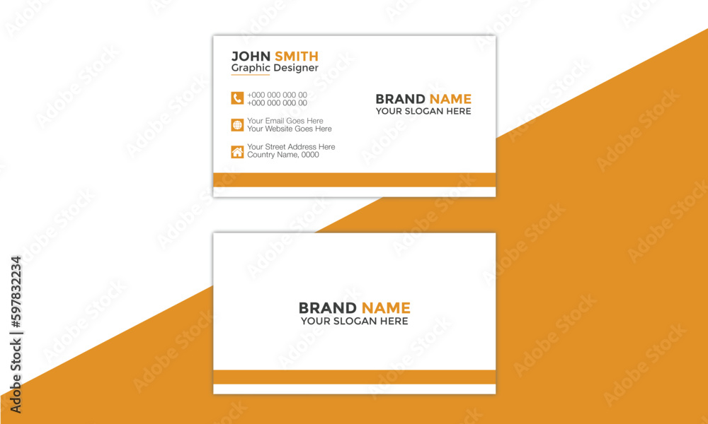 Modern Corporate and Creative Business Card Design Template Double-sided -Horizontal Name Card Simple and Clean Visiting Card Vector illustration Colorful Business Card
Modern Corporate and Creative Business Card Design Template Double-sided -Horizontal Name Card Simple and Clean Visiting Card Vector illustration Colorful Business Card