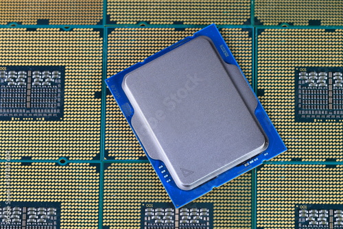 Obraz na płótnie Close up of High performance CPU or central processor unit.