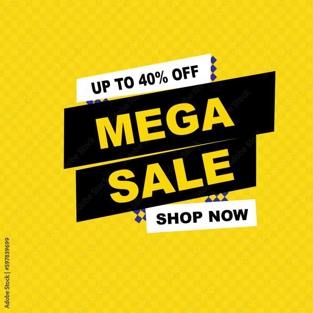 40% OFF. Special Offer Marketing Announcement. Discount promotion. 40% Discount Special Offer Conceptual Yellow Banner Design Template.
