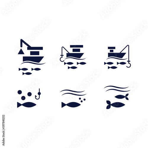 Fisheries Icon Isolated on White Background