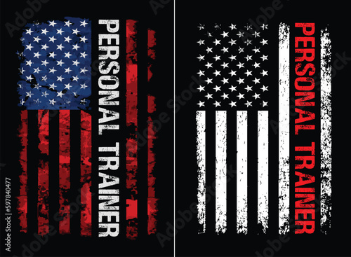 American Flag Personal Trainer Design