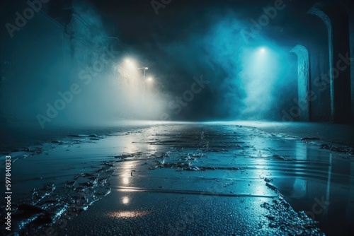 Wallpaper Mural Ice on the road at night Torontodigital.ca