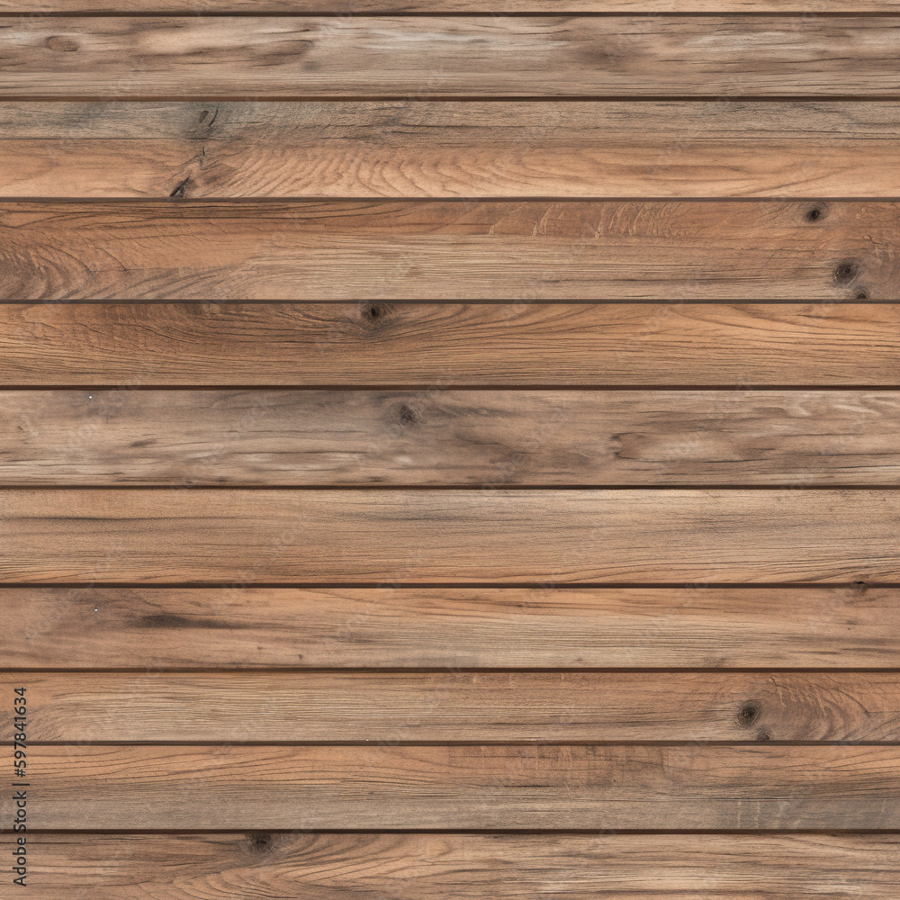 Seamless pattern made of bright horizontal wooden planks. Endless texture of timber flooring. AI generative image. Seamless pattern made of bright horizontal wooden planks. Endless texture of timber flooring. AI generative image.