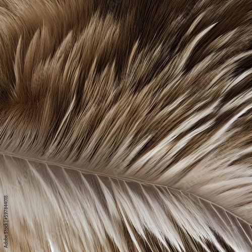 A furry and fluffy texture with animal fur and feathers4, Generative AI
