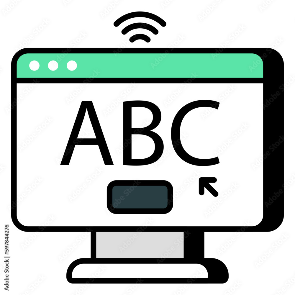 A creative design icon of abc learning A creative design icon of abc learning
