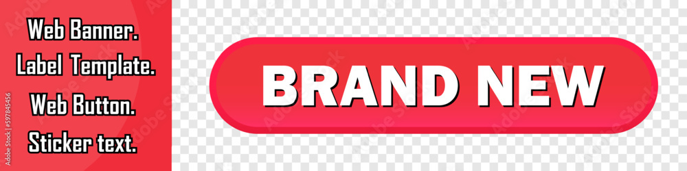 Brand new web banner. Brand new sticker, label, stamp. Vector Brand new web banner. Brand new sticker, label, stamp. Vector
