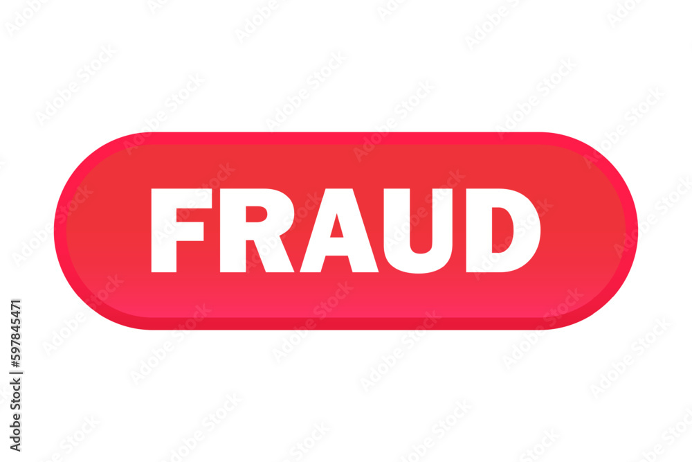 Fraud web banner. Fraud sticker, label, stamp or button. Vector Fraud web banner. Fraud sticker, label, stamp or button. Vector