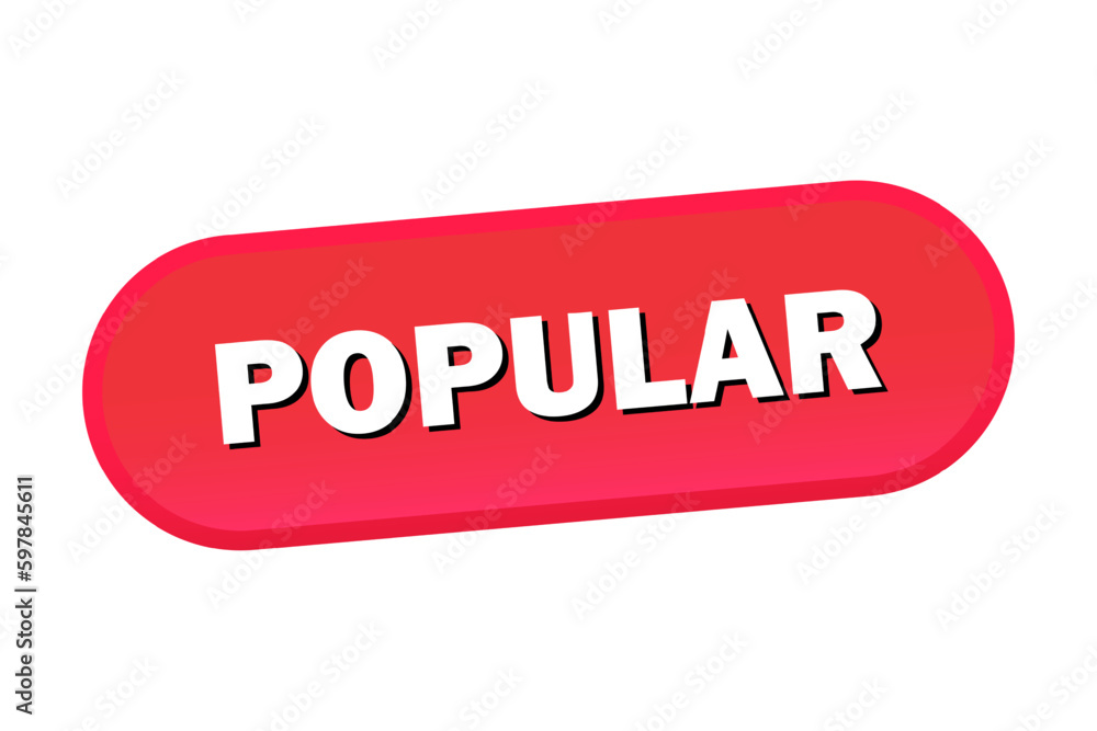popular web banner. popular sticker, button or label. Vector popular web banner. popular sticker, button or label. Vector