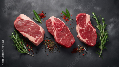 Grass-fed beef steaks for e-commerce platfo, generative ai