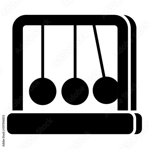 An editable design icon of newton's cradle 