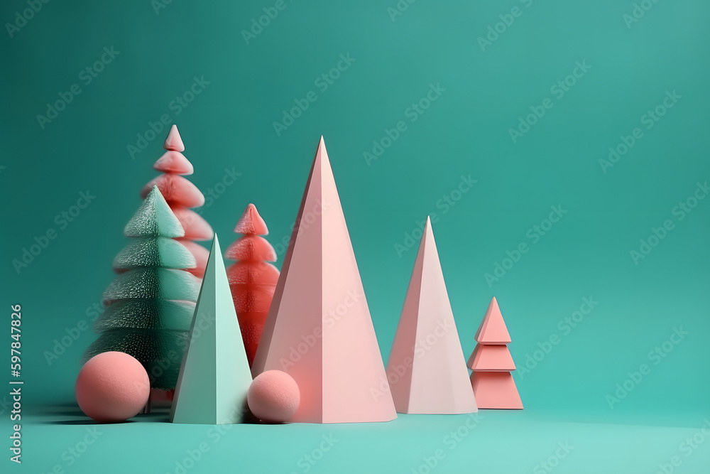 Beautiful colorful Christmas Background, made with generative AI