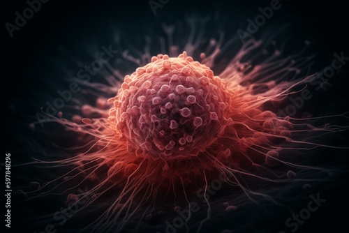 Target - Cancer cell. Generative AI