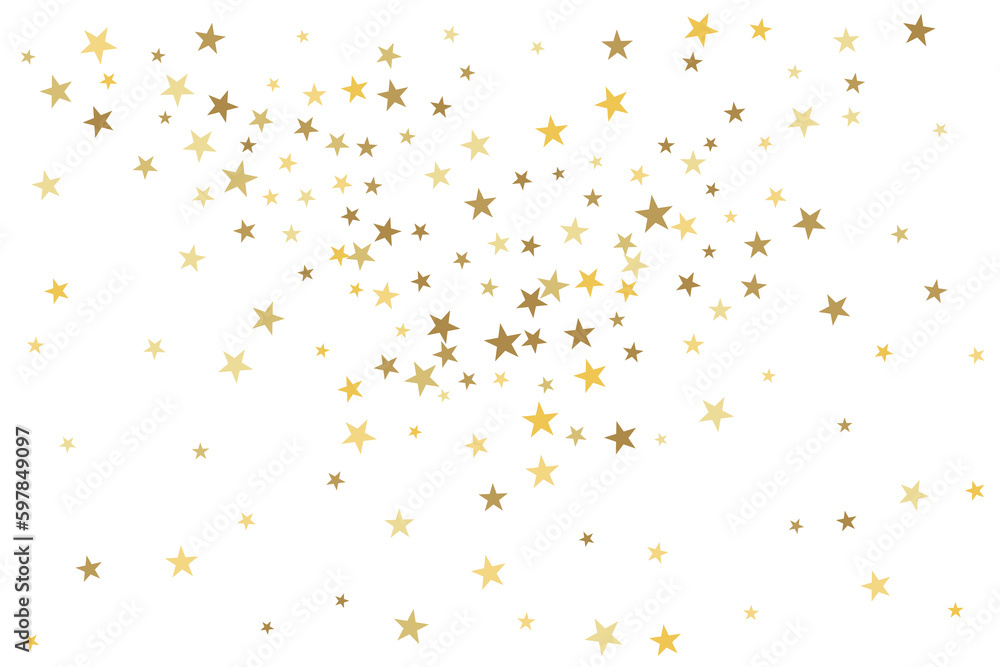 Star confetti. Gold casual confetti background. Bright design pattern. Star confetti. Gold casual confetti background. Bright design pattern.
