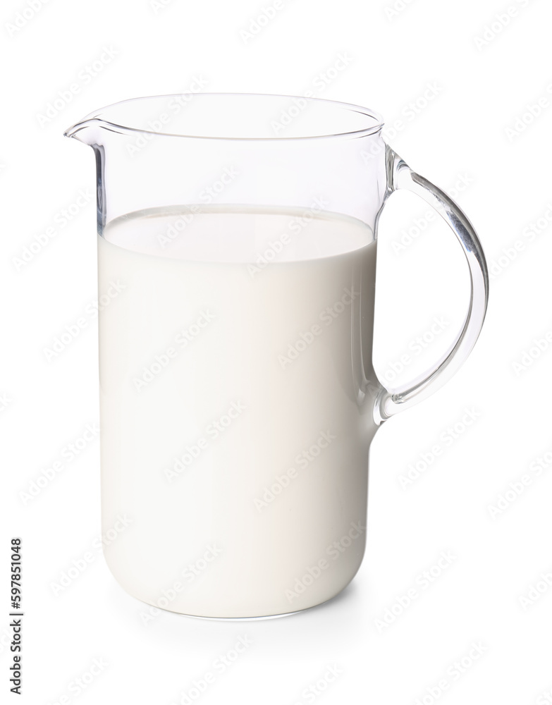 Jug of milk on white background Jug of milk on white background
