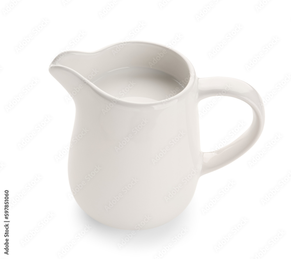 Jug of milk on white background Jug of milk on white background