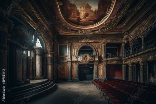 Vienna s 19th century theatre. Generative AI