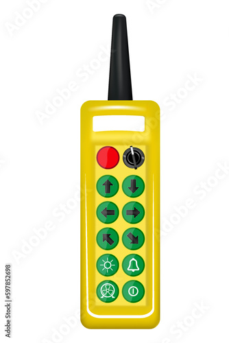 crane control panel. vector illustration