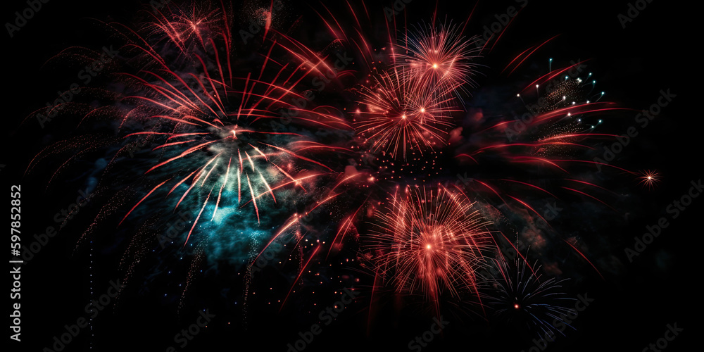 4th of July fireworks, generative ai