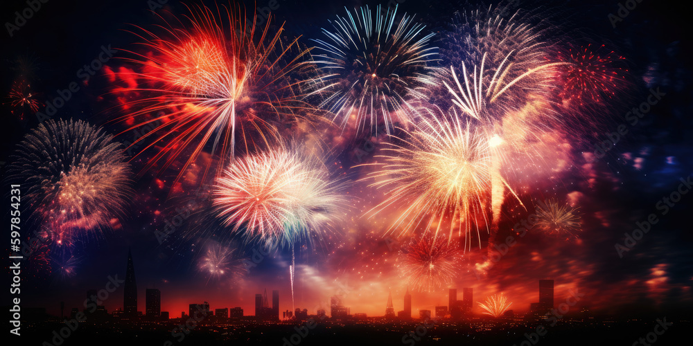 4th of July fireworks, generative ai 4th of July fireworks, generative ai