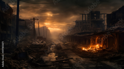 The End of Days. Post-Apocalyptic Nightmare.AI Generated