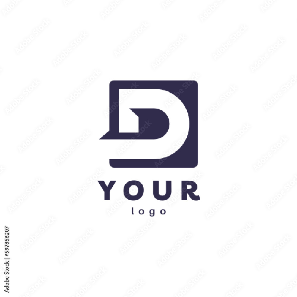 Obraz premium D initial logo