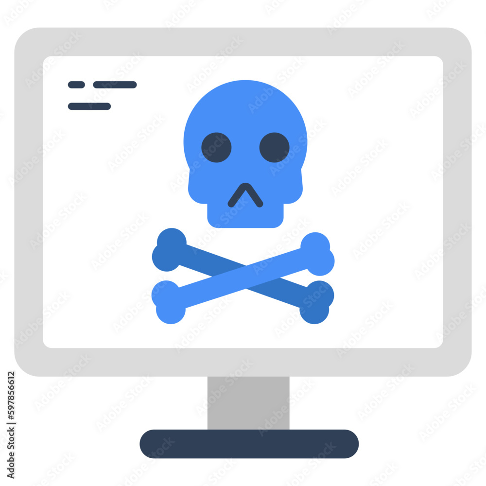 Perfect design icon of online danger Perfect design icon of online danger