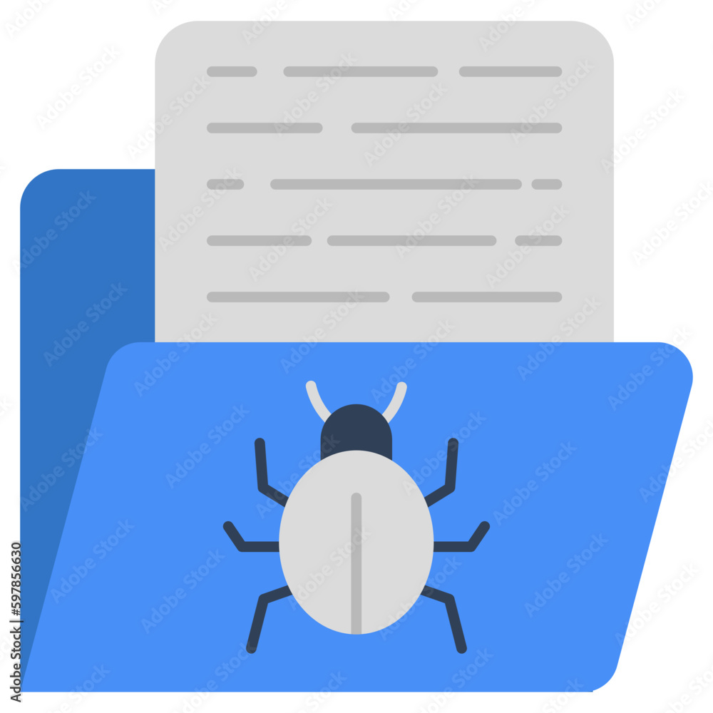 Infected folder icon, editable vector Infected folder icon, editable vector
