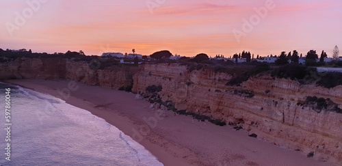 sunset at Algarve coast