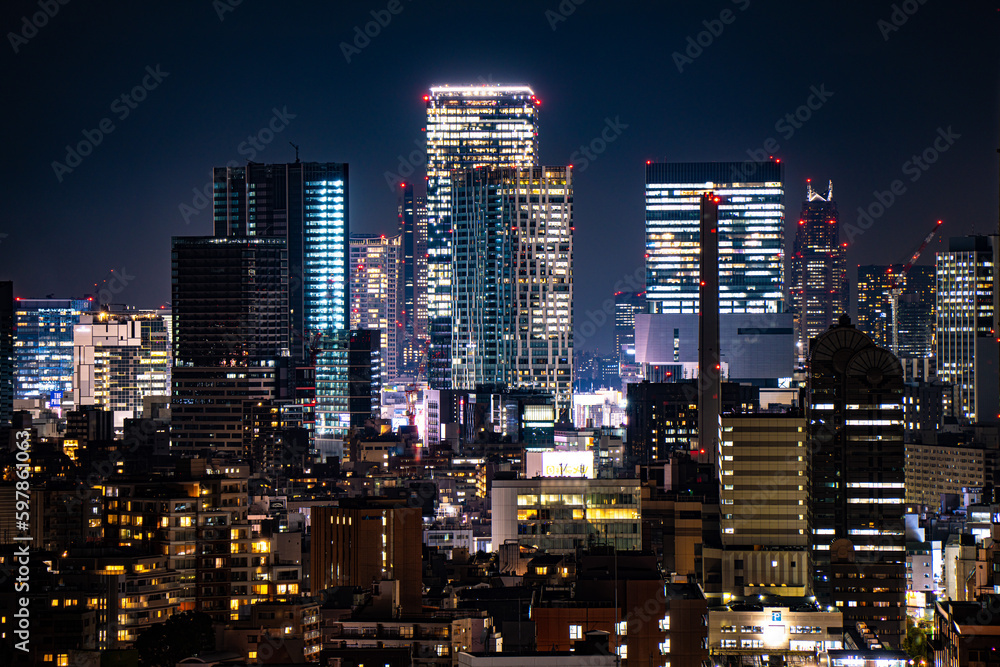 Shibuya Skyline at night