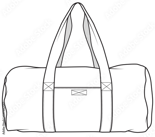 holdall bag vector illustration mockup