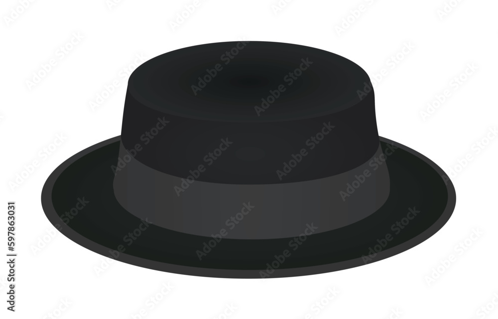 Black summer hat. vector illustration Black summer hat. vector illustration