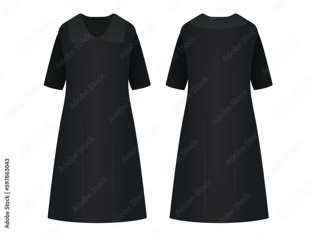Black woman dress. vector illustration Black woman dress. vector illustration