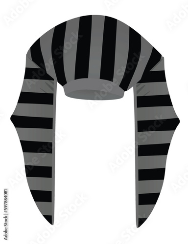 Egyptian pharaoh hat. vector illustration