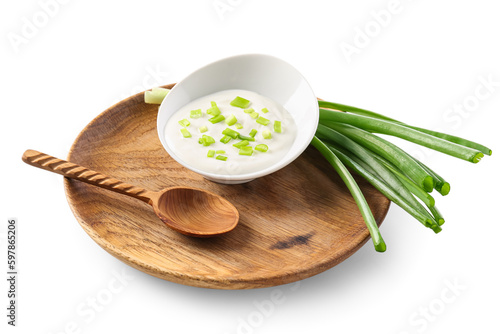 Fresh green onion and sour ...