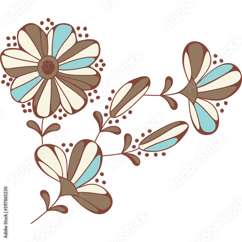 Abstract Flower Pattern Ornament