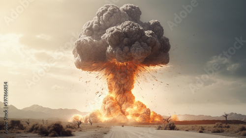Nuclear bomb explosion, atomic bomb © LeoArtes