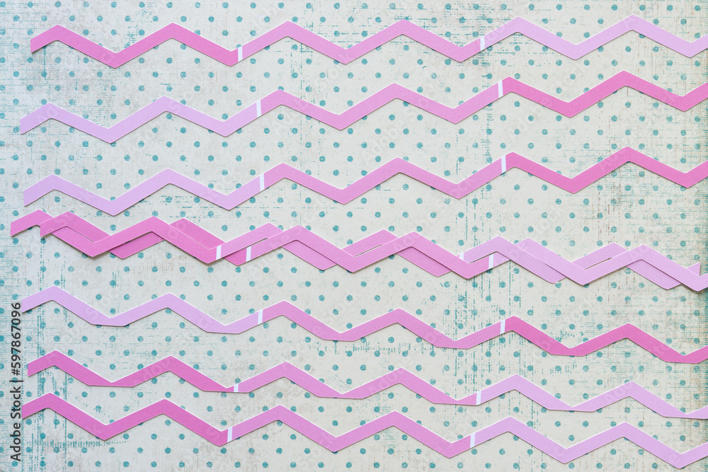pink paper zig zag or chevron stripes on scrapbook paper with dots pink paper zig zag or chevron stripes on scrapbook paper with dots