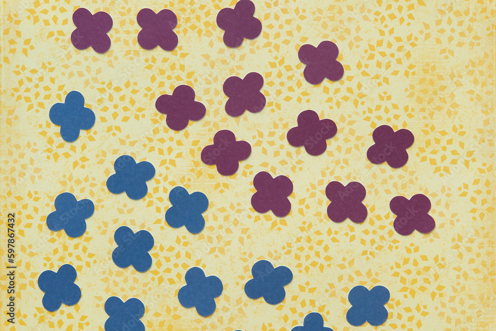 quatrefoil paper shapes on decorative scrapbook paper quatrefoil paper shapes on decorative scrapbook paper