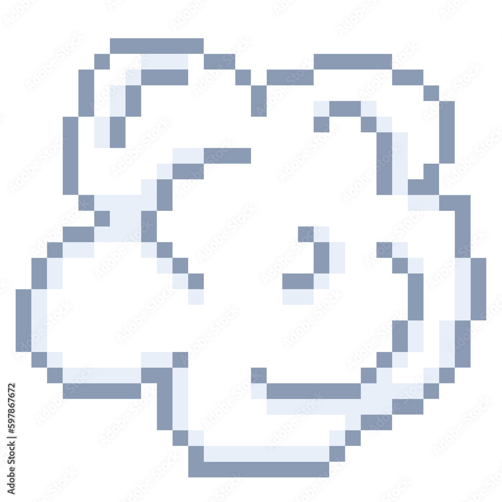Pixel Illustration of a smoke puff Pixel Illustration of a smoke puff