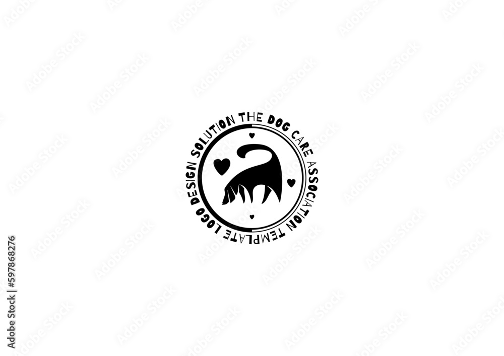 Template logo design solution for dog care association Template logo design solution for dog care association