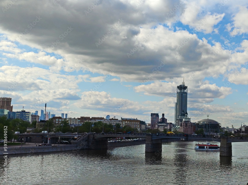 Spring clouds over the capital's embankment