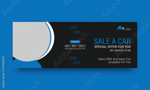 Car sale rental business Facebook cover template banner