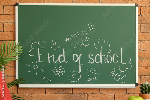 End of school chalkboard me...