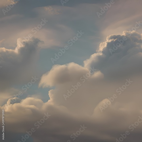 A soft and fluffy interpretation of a cloud, with textured and patterned shapes resembling the soft and fluffy texture of a cloud4, Generative AI