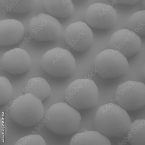 A soft and fluffy interpretation of a cotton ball, with textured and patterned shapes resembling the soft and fluffy texture of a cotton ball4, Generative AI