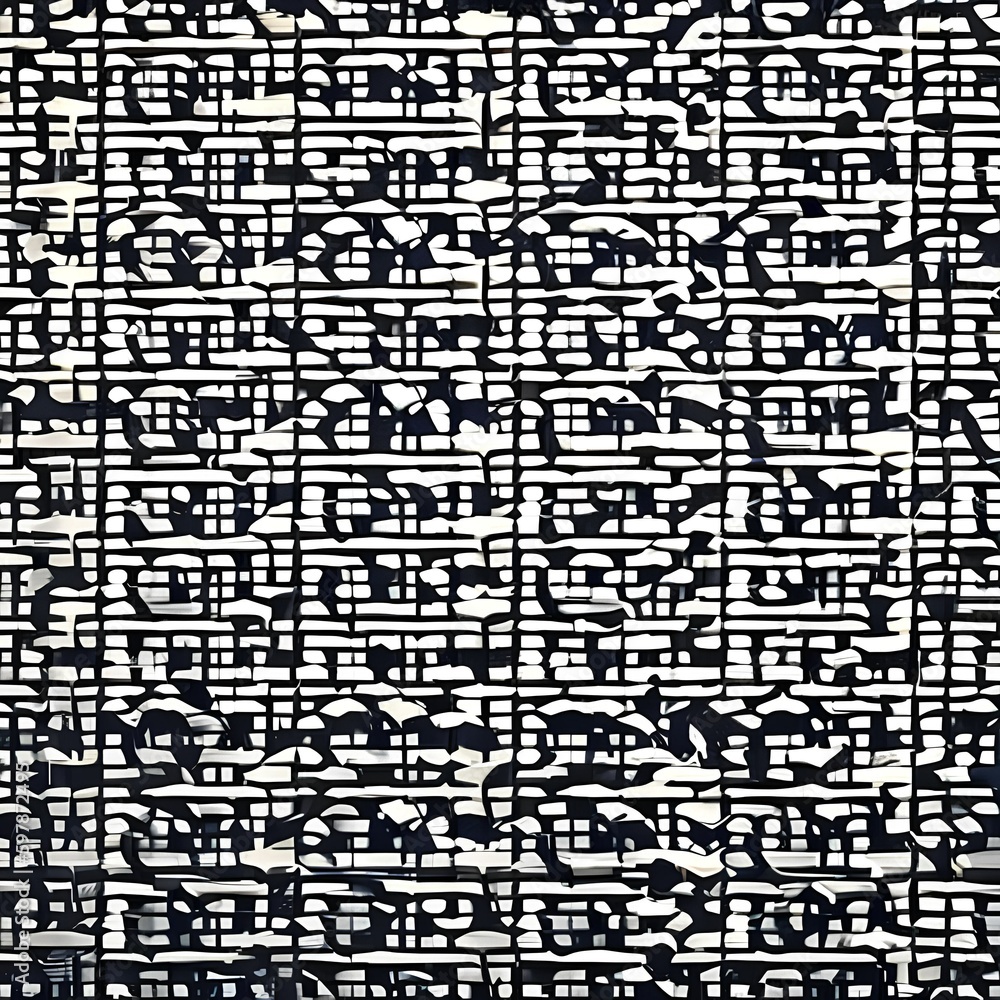 A digital interpretation of a chain link fence, with textured and patterned shapes resembling the interlocking links of a fence4, Generative AI A digital interpretation of a chain link fence, with textured and patterned shapes resembling the interlocking links of a fence4, Generative AI