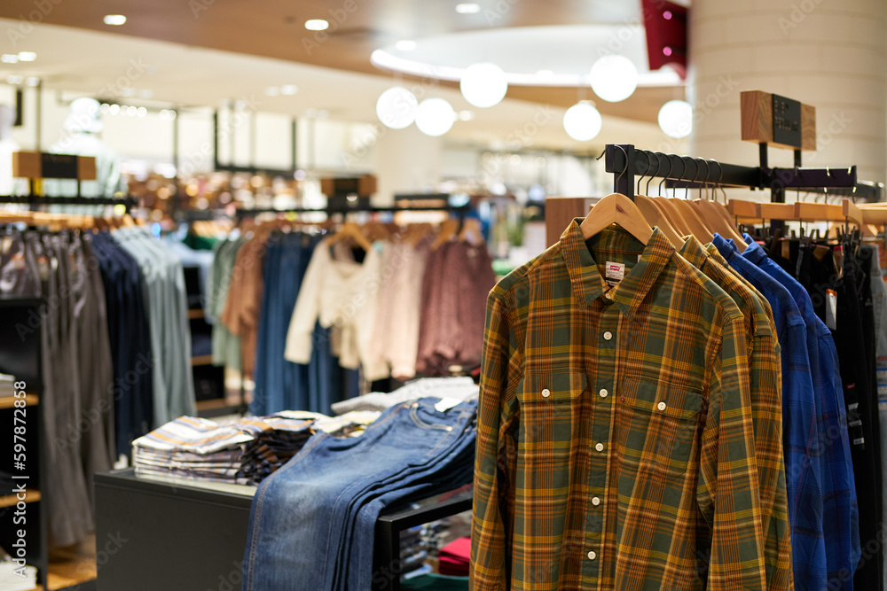 BANGKOK, THAILAND CIRCA APRIL, 2023 Levi's products displayed at