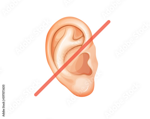 Human Ear - Hearing Loss - Stock Illustration